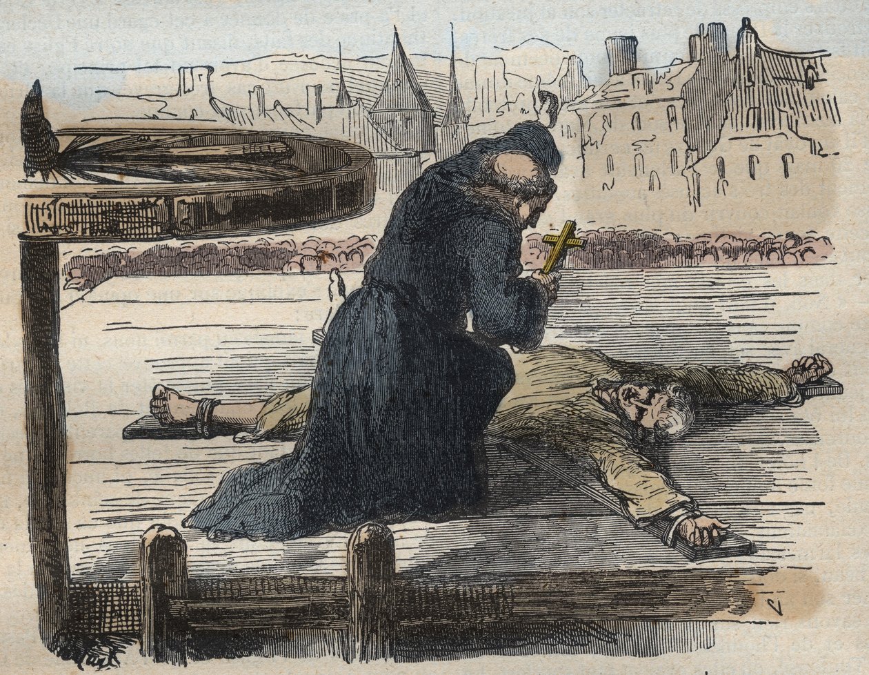 The Torture of Jean Calas, illustration från Famous causes of all people..., av Armand Fouquier, 1858-67 av French School