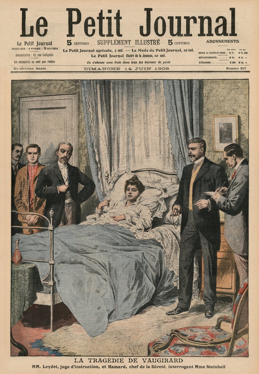 The Tragedy of Vaugirard, ifrågasättande av Marguerite Steinheil, framsidans illustration från 