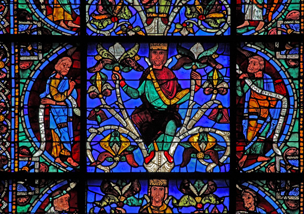 Isais träd: Moses, Isai kung, Bileam (w49) av French School