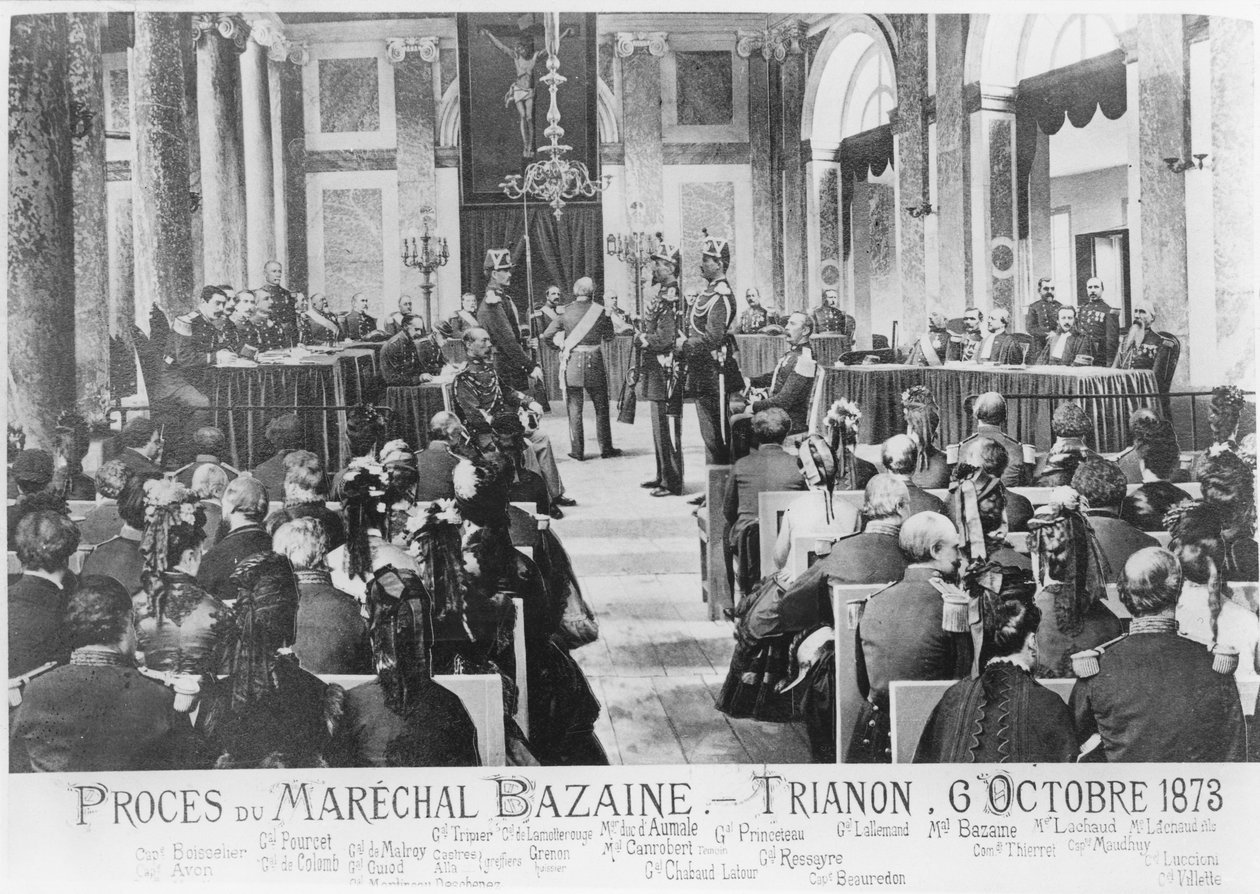 Rättegången mot marskalk Bazaine, Trianon, 6 oktober 1873 av French School