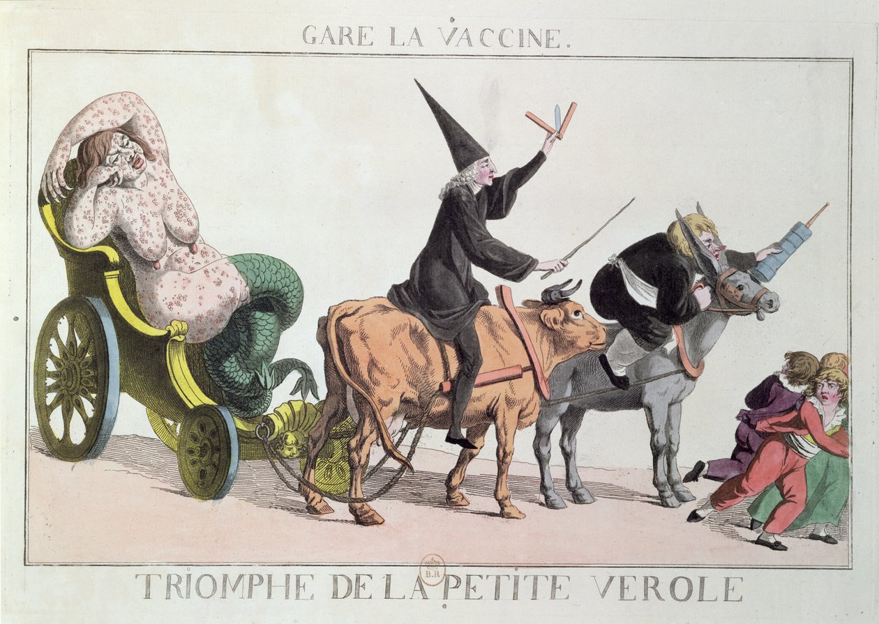 Smittkoppornas triumf, ca 1804 (färgad etsning) av French School