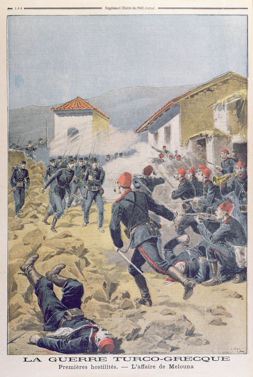 Det turkisk-grekiska kriget, från Le Petit Journal, maj 1897 av French School