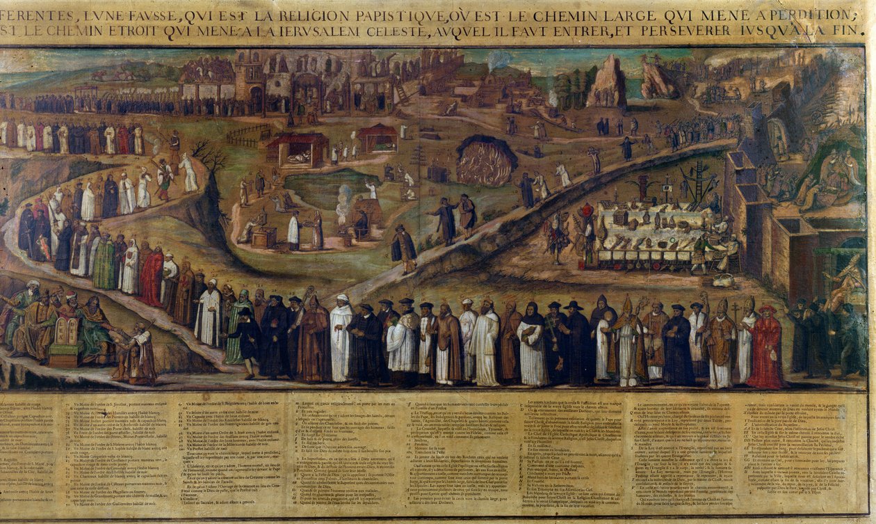 The Two Paths of Religion, skildring av klyftan mellan protestantism och katolicism (se även 174606 och 174607) av French School
