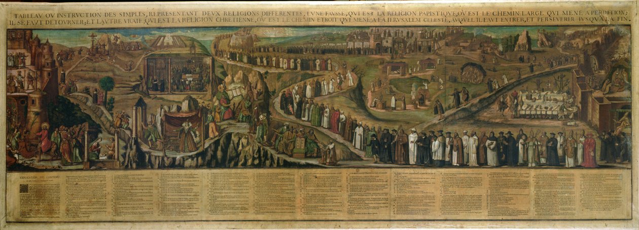 The Two Paths of Religion, skildring av klyftan mellan protestantism och katolicism (se även 174605 och 174606) av French School