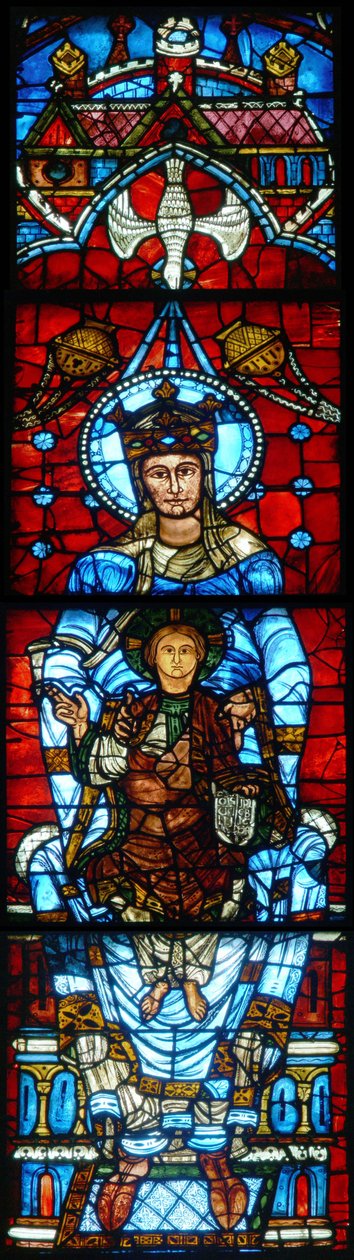 Jungfrun och barnet: Fönstret Notre Dame de la Belle Verriere av French School
