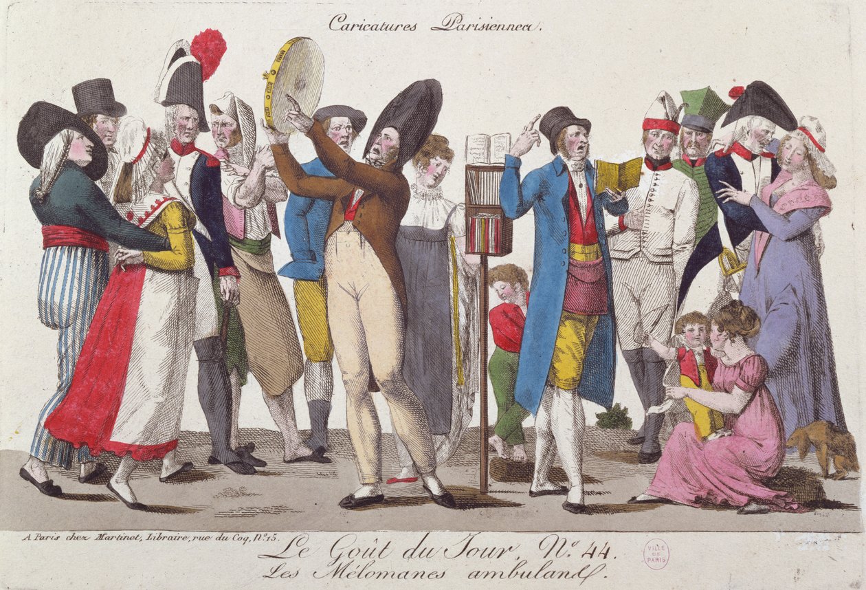 The Wandering Musicians, nummer 44 i Le Gout du Jour-serien, tidigt 1800-tal av French School