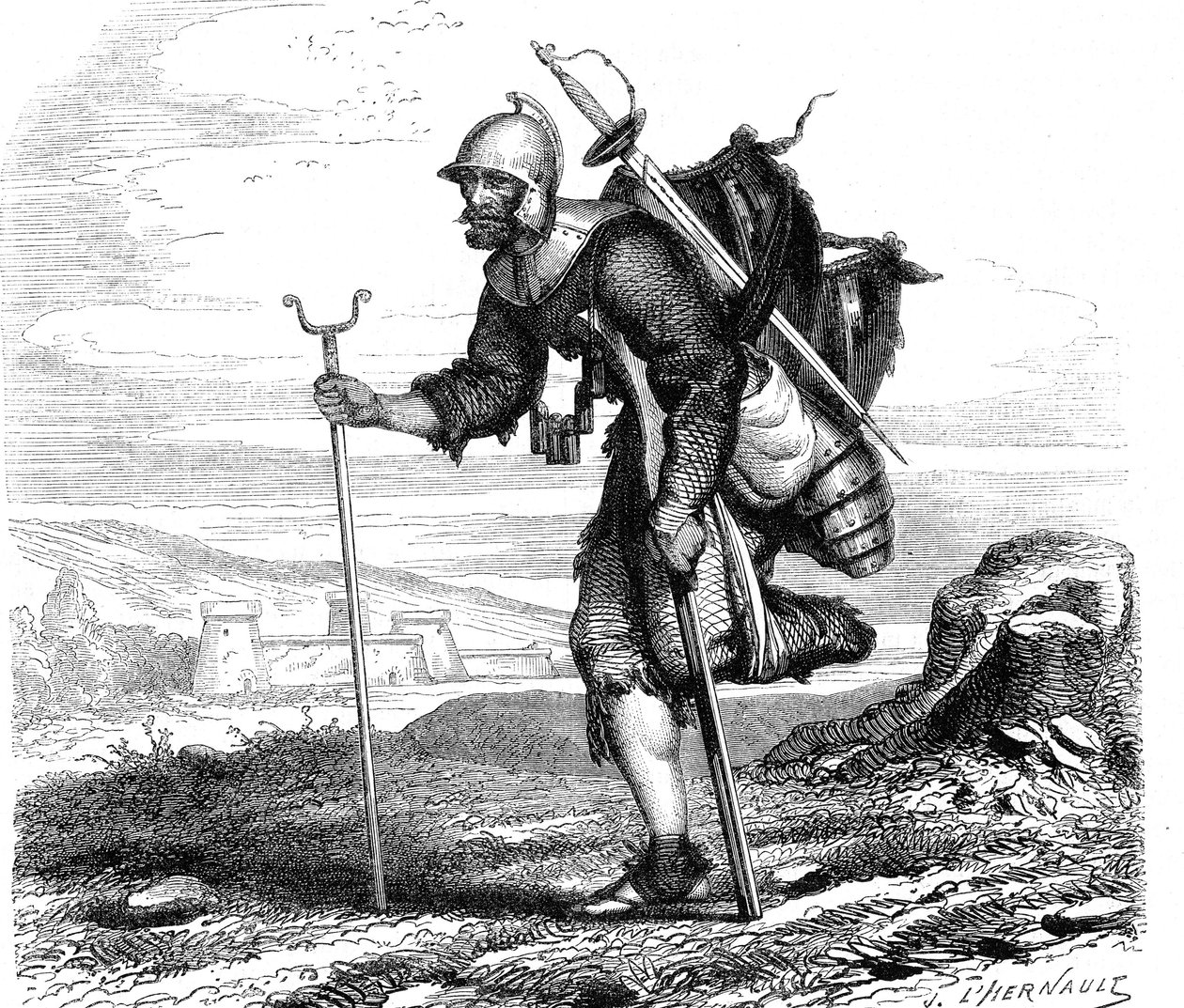 The War (Symbol) Lansquenet - Tryck av J.M. Metelli 1867 av French School