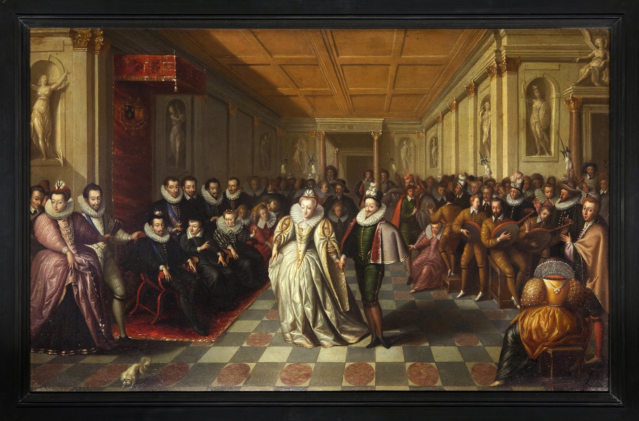 The Wedding Ball of the Duke of Joyeuse (olja på duk) av French School