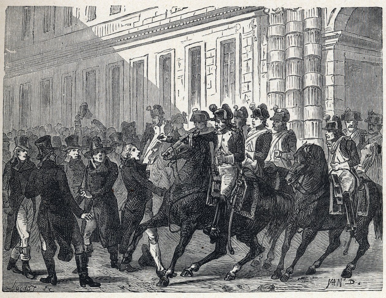 Armén skingrade deputeradena under statskupp som organiserades av majoriteten av direktionen mot rojalisterna i Councils of Ancients och Five Cents (Five Cents) den 4 september av French School