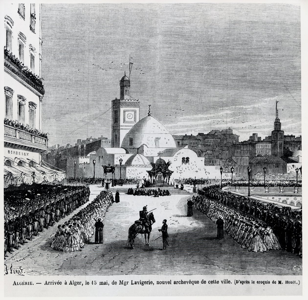 Charles Lavigerie, stadens nya ärkebiskops ankomst till Alger, 15 maj 1867 av French School