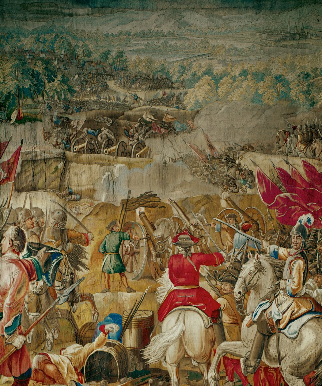 Slaget vid Mohacs mellan de kejserliga arméerna och ... (gobeläng) av French School