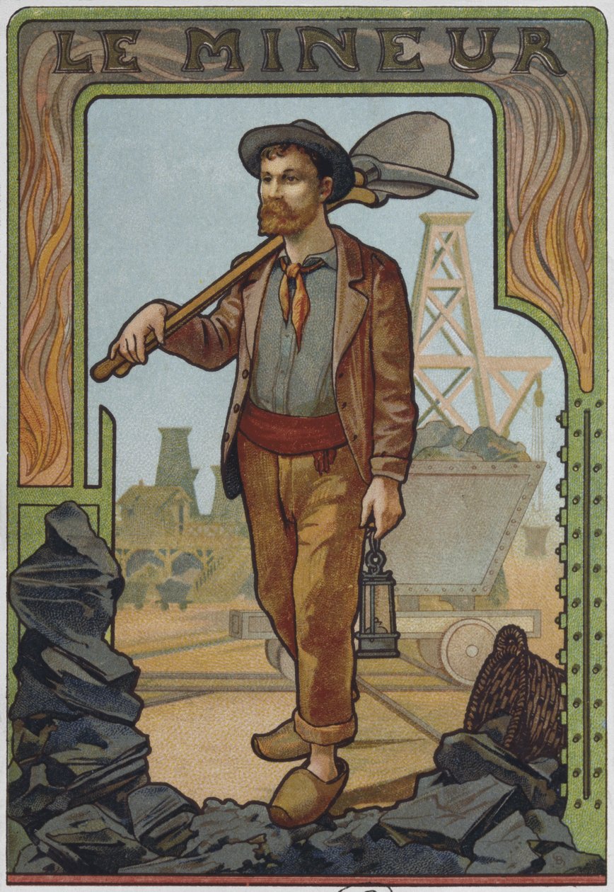 Kolgruvarbetaren, ca 1900 av French School