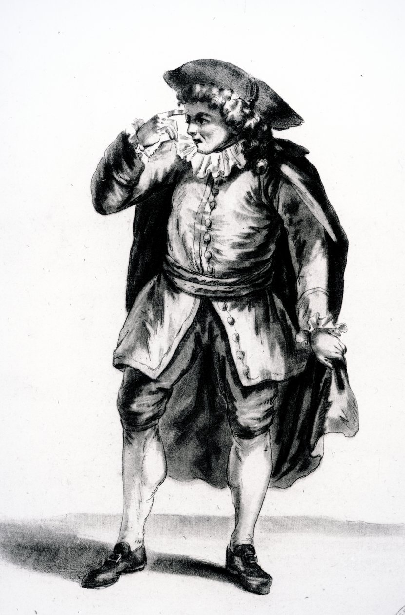 Arnolphes kostym, från The School for Wives av Moliere av French School