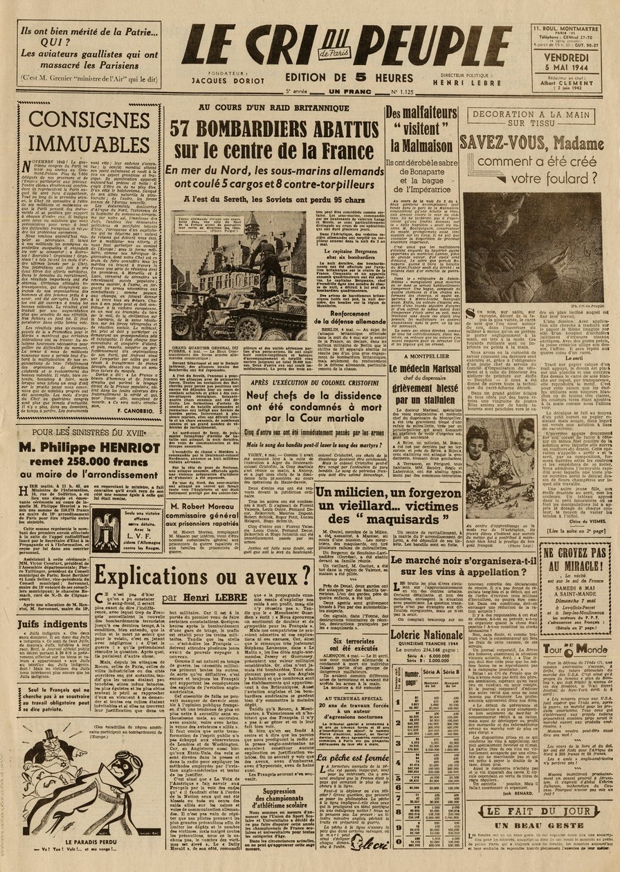 Folkets rop - fredagen den 5 maj av French School
