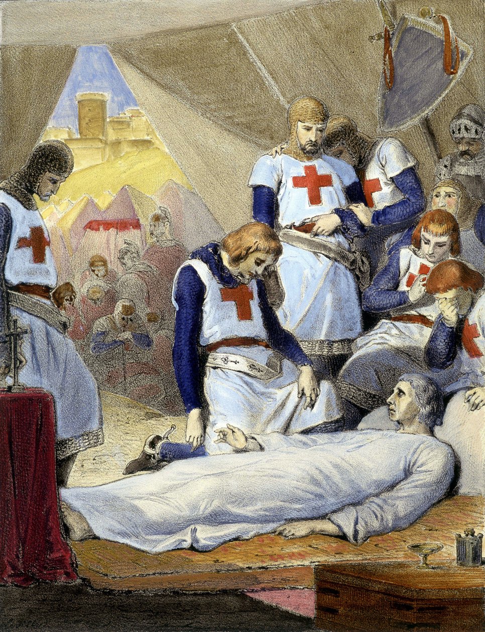 Saint Louis död, under det 8:e korståget av French School