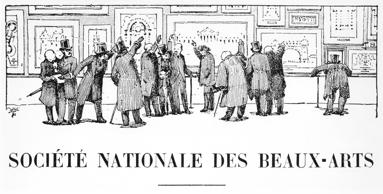 Institutionen för arkitektur, Societe Nationale des Beaux-Arts, Salong 1910, illustration från LArchitecture, 1910 av French School