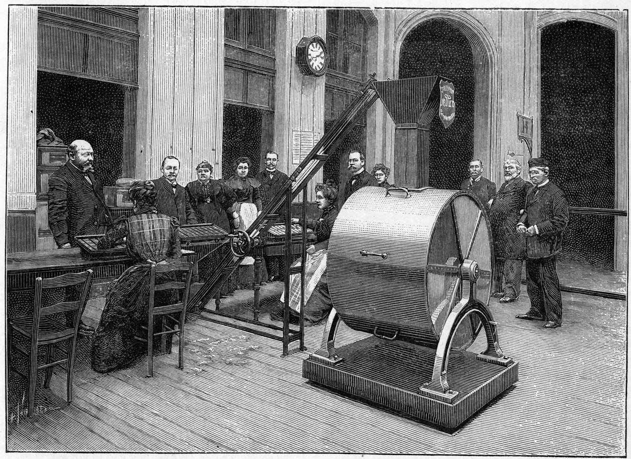 Salongen för Credit Foncier 1898. av French School