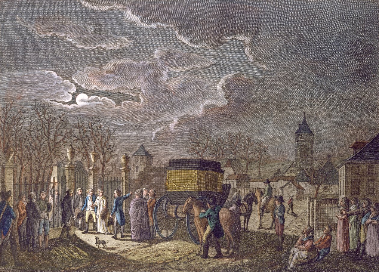 Utbytet den 26 december 1795 av Madame Royale i Basel mot 6 franska fångar tillfångatagna av österrikarna av French School