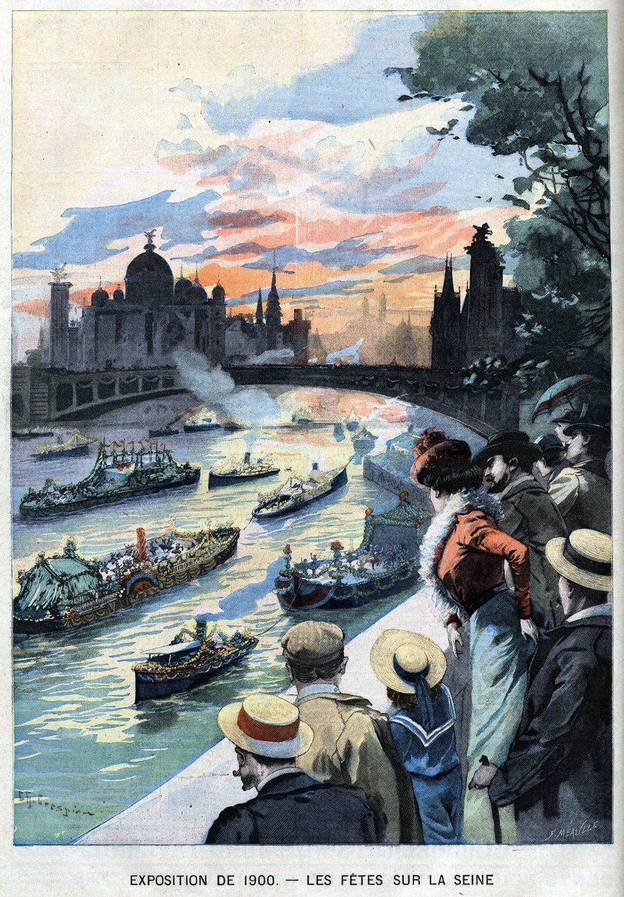 Fester på noten i Paris under världsutställningen 1900 - i "" Le Petit Parisien"" av French School