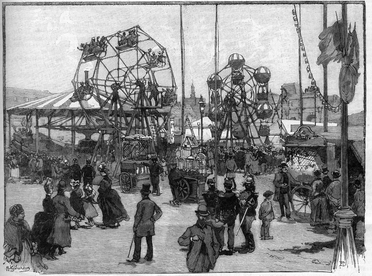 Festivalens spel i Paris 1888. av French School