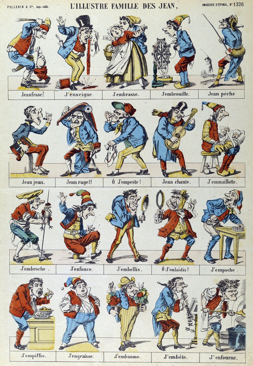 Den berömda familjen av John - bild av Epinal, Pellerin av French School