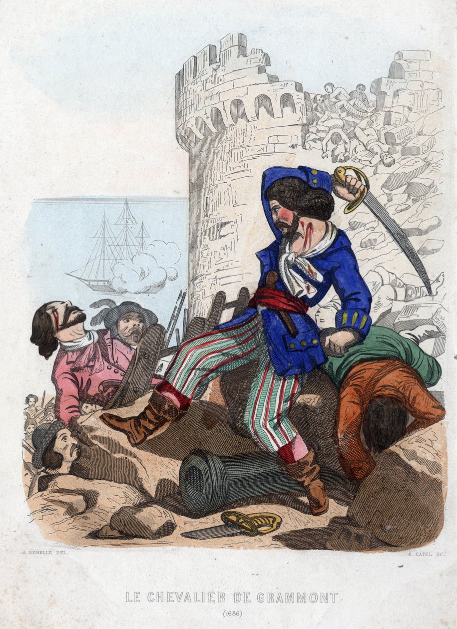 Riddaren av Grammont-piraten på 1600-talet. av French School