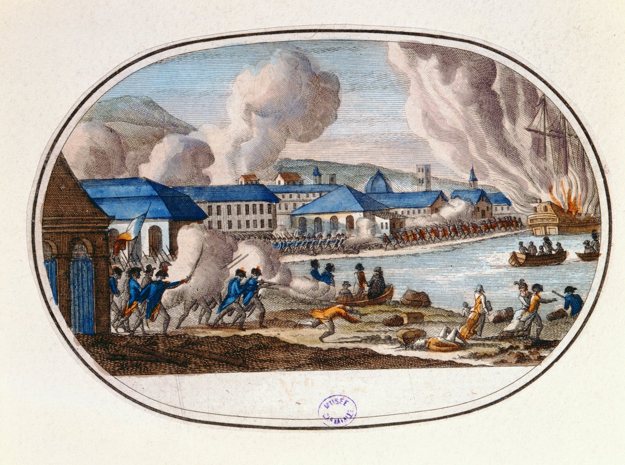 Sista dagen av belägringen av Toulon, 18 december 1793 av French School