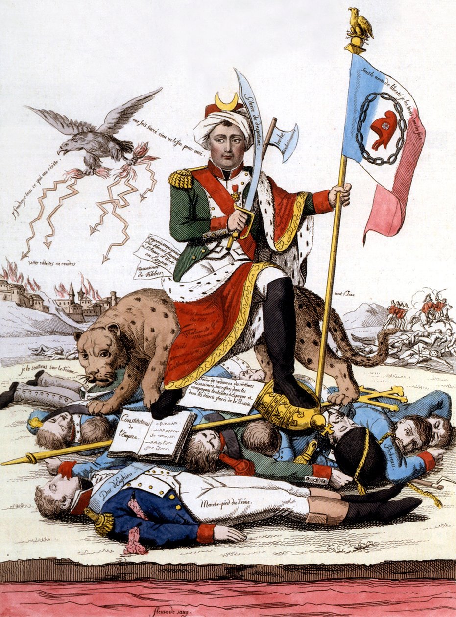 Det sista ordet i kannibalism (gravyr) av French School