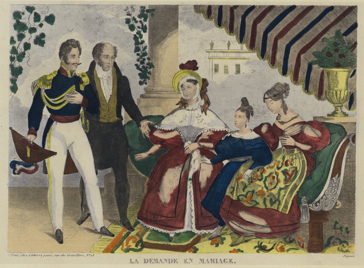 Frieriet (färglitografi) av French School