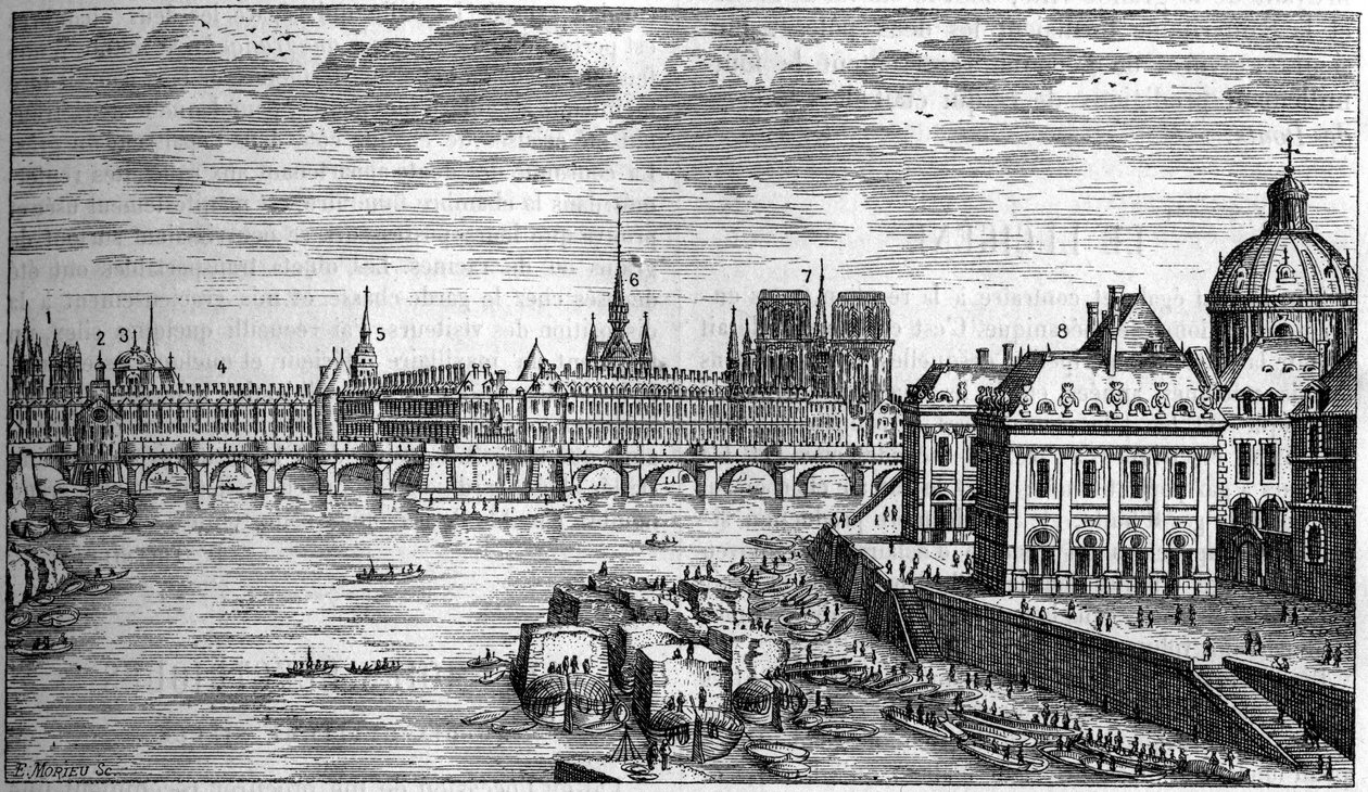 Den nya bron i Paris av French School