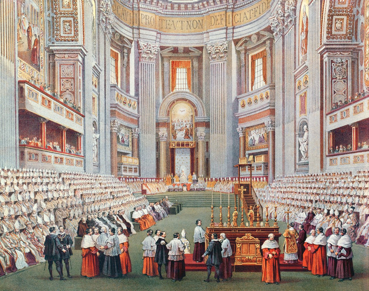 Invigningen av Första Vatikankonciliet den 8 december 1869, ca 1870 av French School
