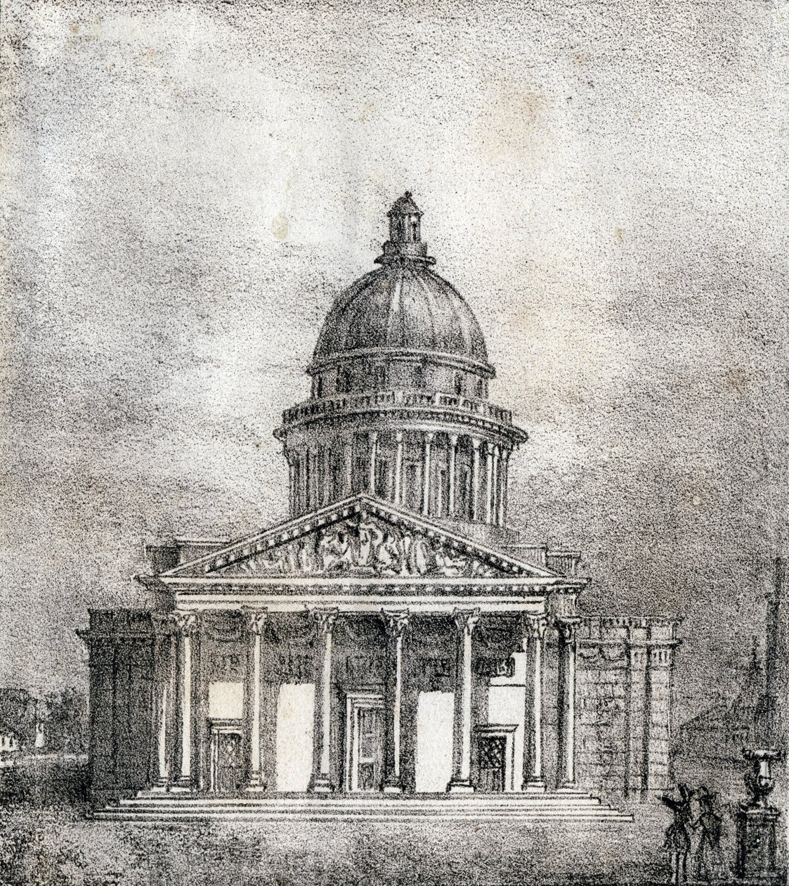 Pantheon - "Alphabet Picturesque des Monumens de Paris" c.1840 (gravyr) av French School