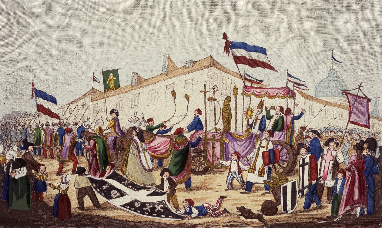 Resterna av vidskepelsen släpade till konventet, november 1793 av French School