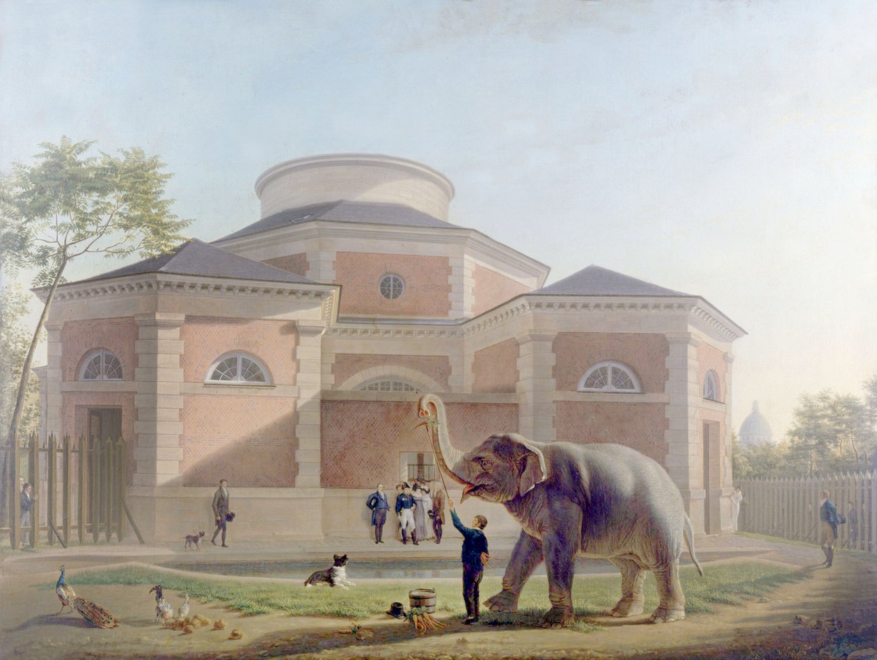 Rotundan i Jardin des Plantes, Paris, ca. 1810 (målning) av French School
