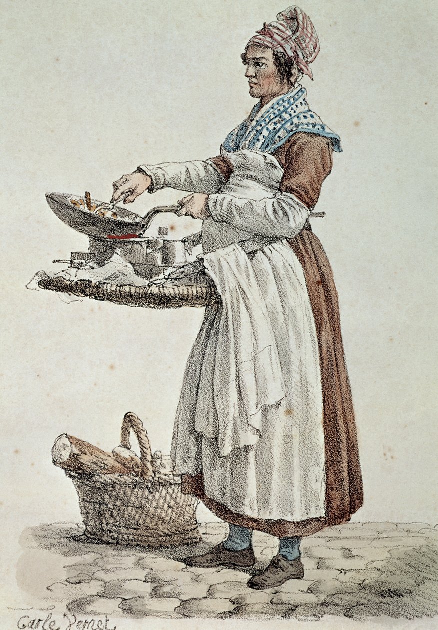 Korvförsäljaren, tryck, Frankrike av French School