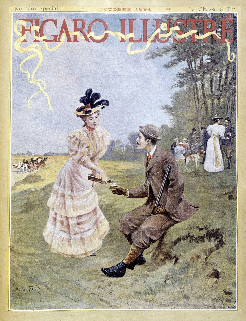 Skjutjakten - i "" Figaro illustrerad"" av French School
