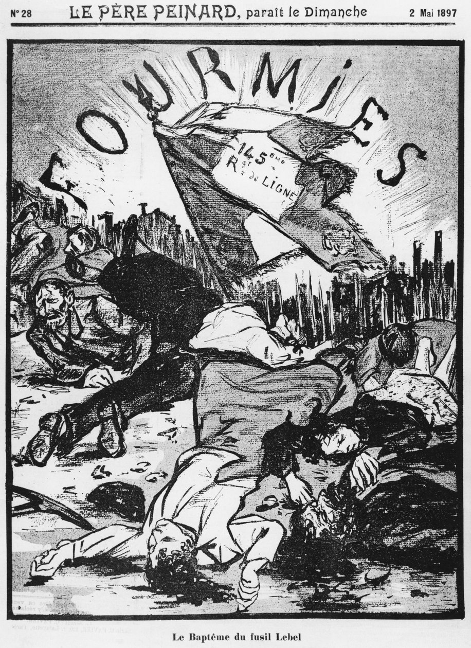 Skjutningen av Fourmies, illustration från Le Pere Peinard, 2 maj 1897 av French School