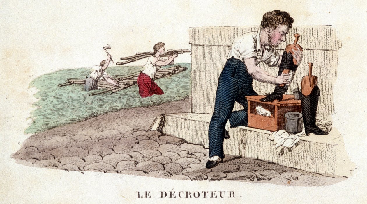 Båset (skoputsning) - gravyr av French School