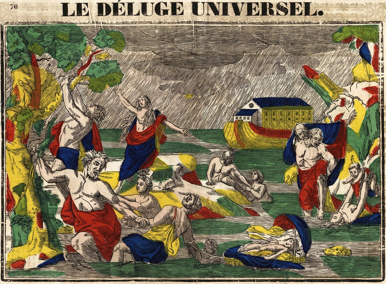 Den universella översvämningen, epinal bild XIX-talet av French School