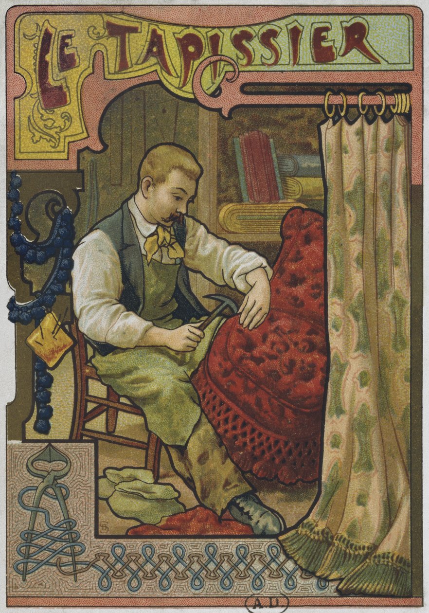Tapetseraren, ca 1900 av French School