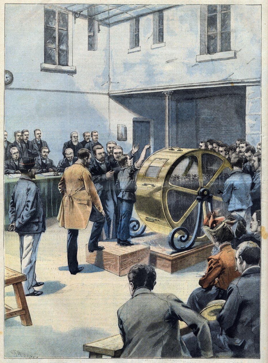 Lyckans hjul. Obligationsdragning på Credit Foncier de France, i "Le Petit Parisien" av French School