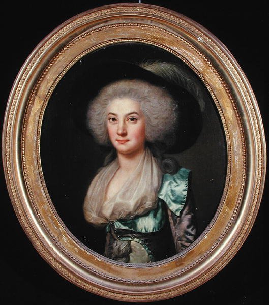Louis Charles Joseph de Vergennes hustru (olja på duk) av French School