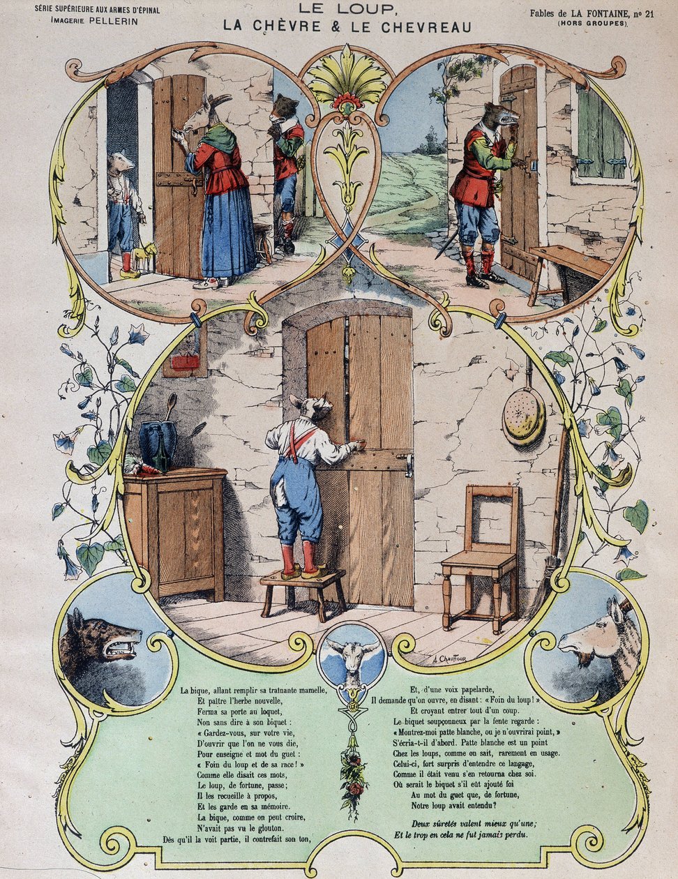 Vargen, geten och geten - Fables de La Fontaine en images d