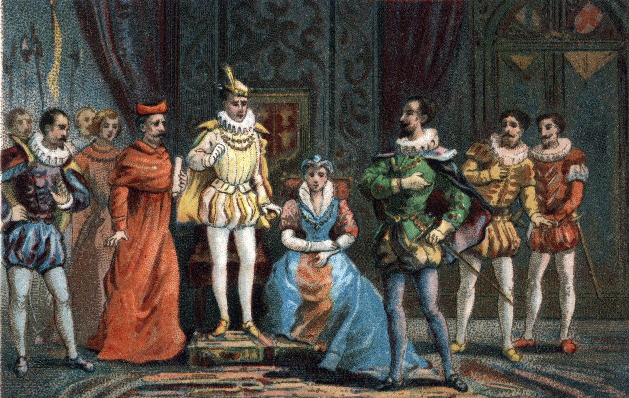 Den unge prinsen Francois II, som blev kung av Frankrike (1544-1560), förklarade för parlamentets deputerade att han valde hertigen av Guise (Francois) till regenter. av French School