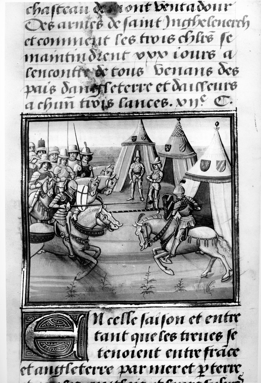 Trettiodagarsturnering, från Froissarts Chronicle av French School