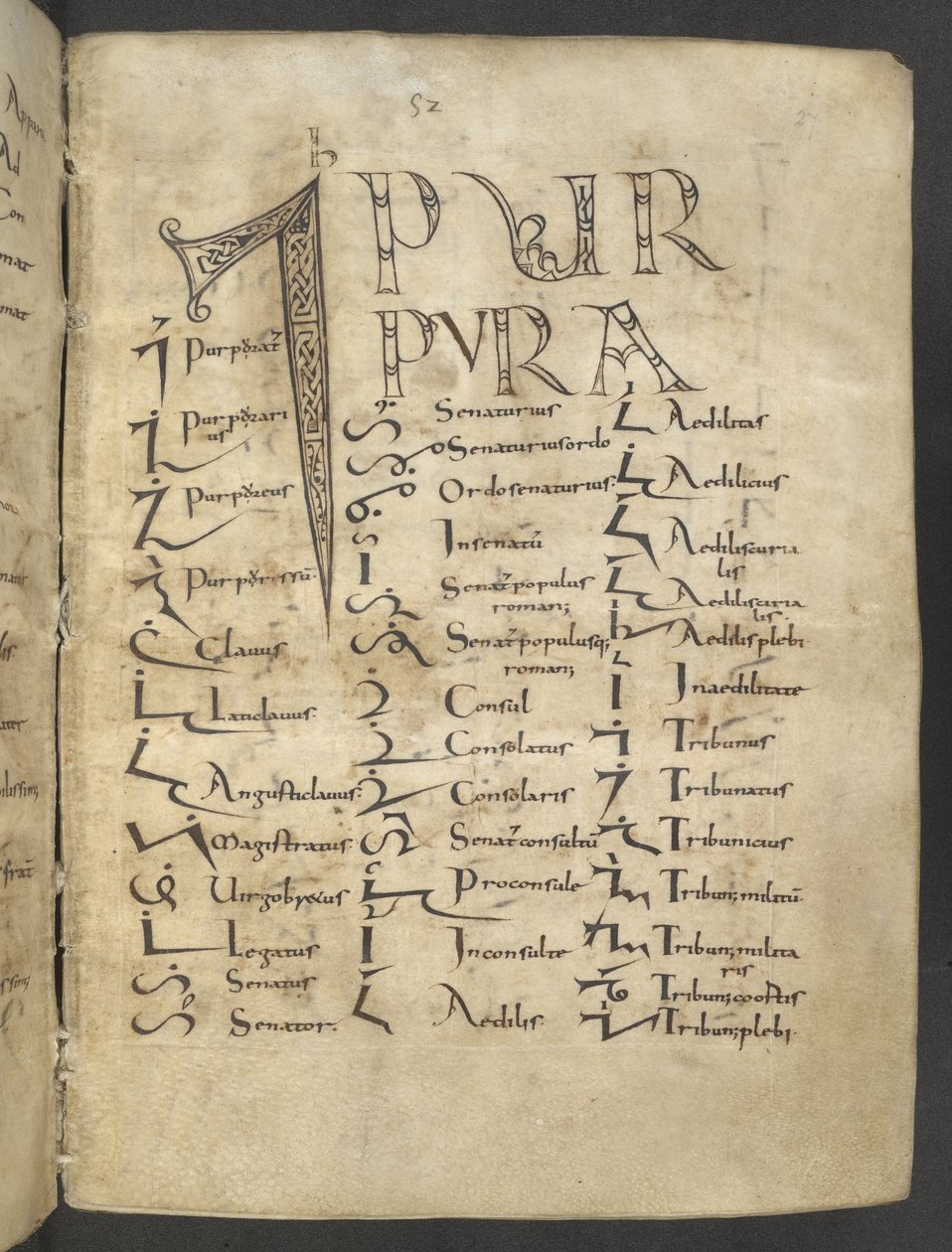 Tironian Manuscript, MS 37518 f.27r, Paris, Saint-Germain-des-Prés av French School