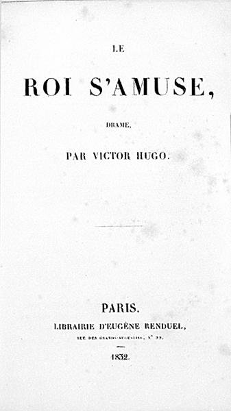 Titelsidan för dramat "Le Roi s