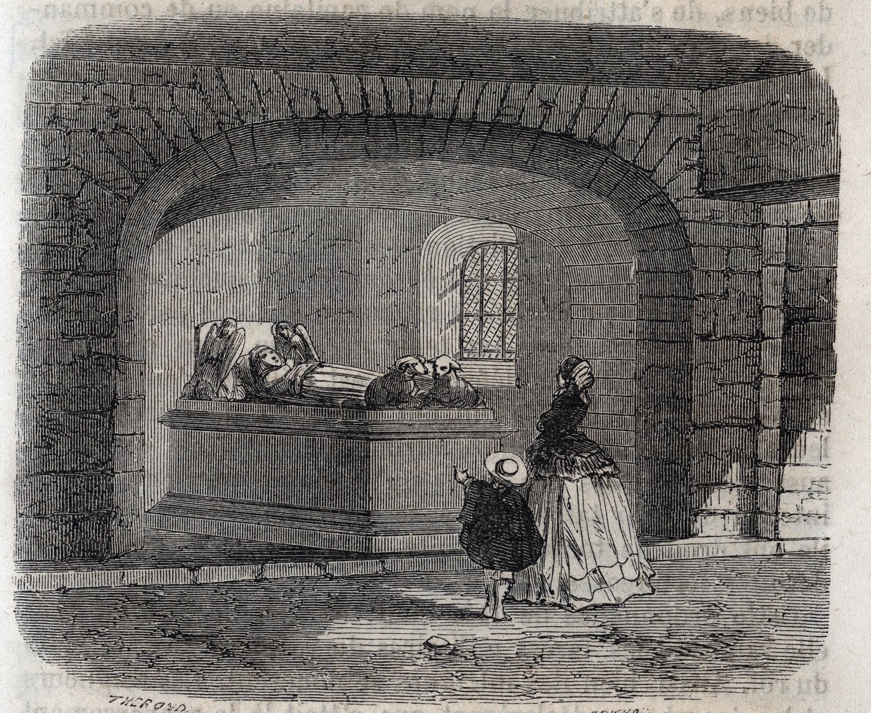 Agnes Sorels grav vid Loches - gravyr i "Histoire de France" av Victor Duruy (1811-1894) - 1882 av French School