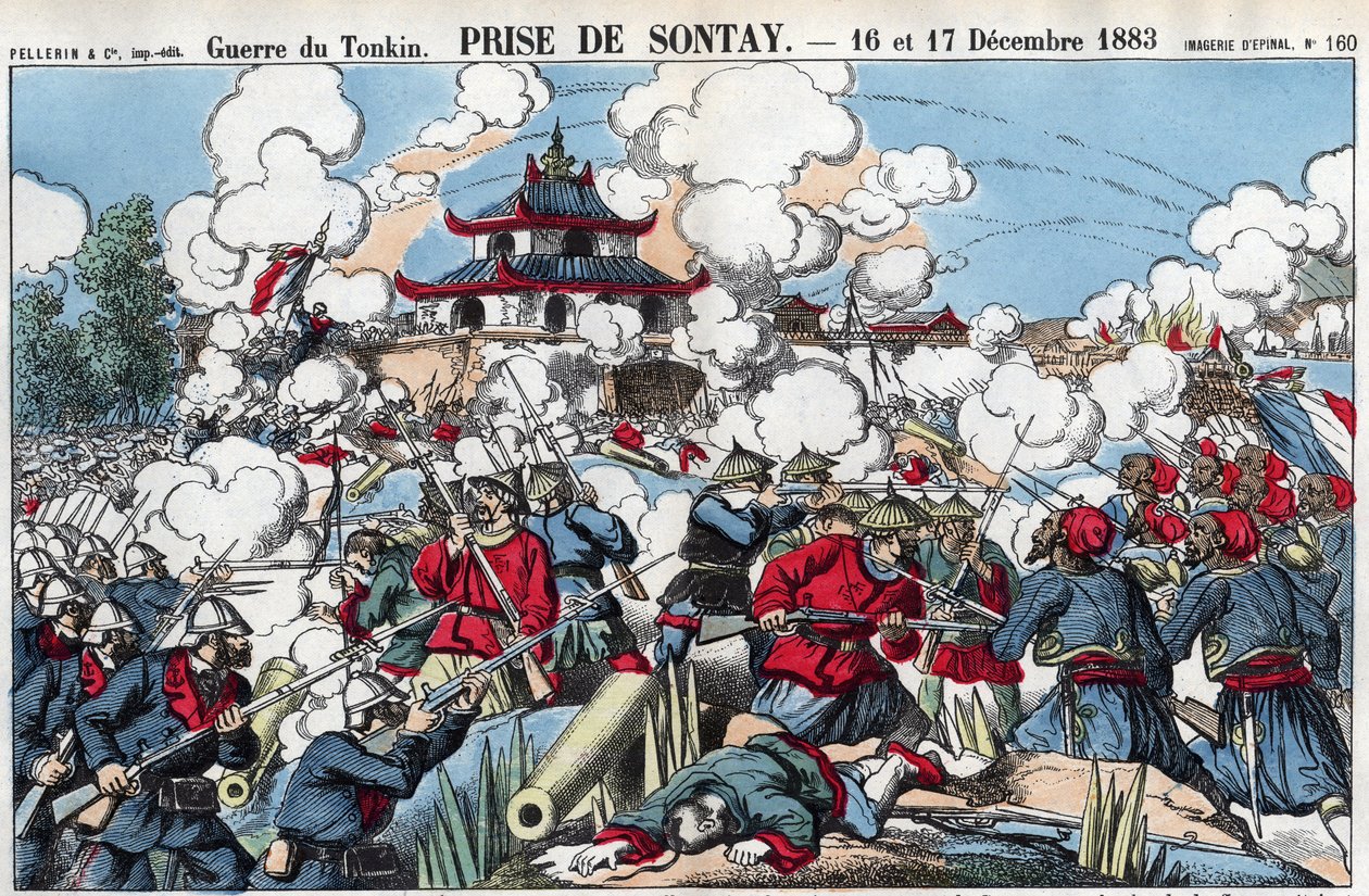 Tonkin War: Capture of Sontay, 16 och 17 december av French School
