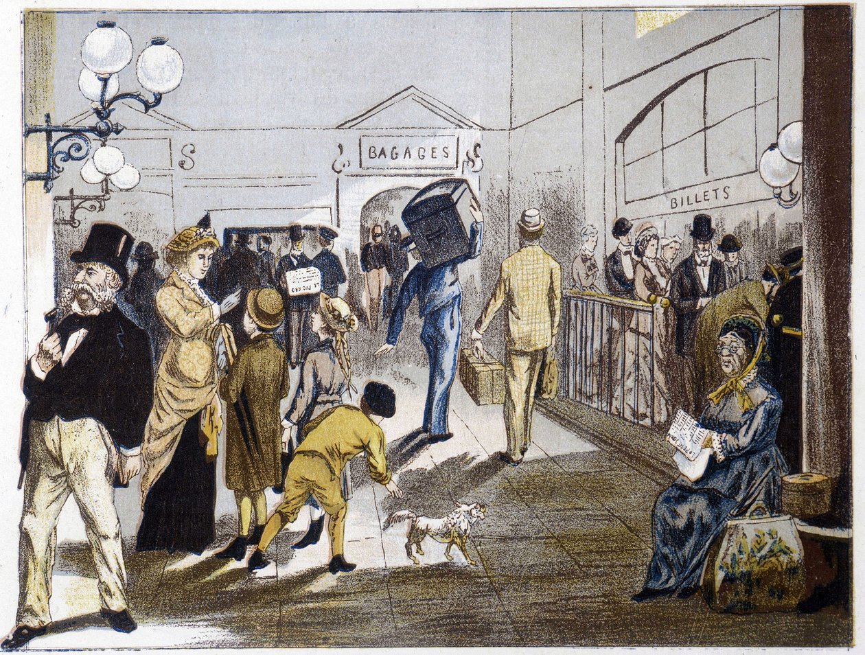 Järnvägsstationshallen, sent 1800-tal av French School
